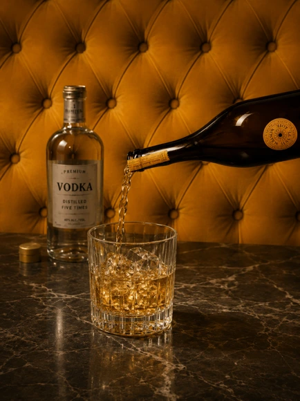 Maison Haute Joie cocktail with a premium spirit