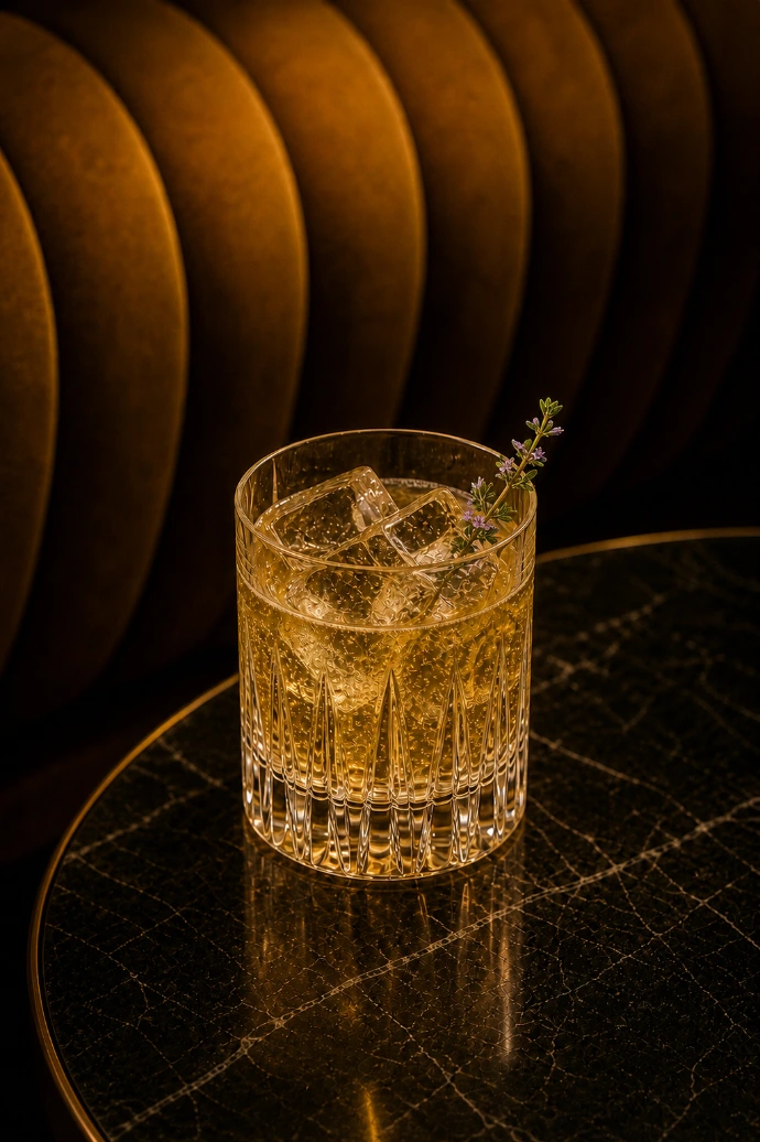 L’Alpine de Joie cocktail with gentian liqueur